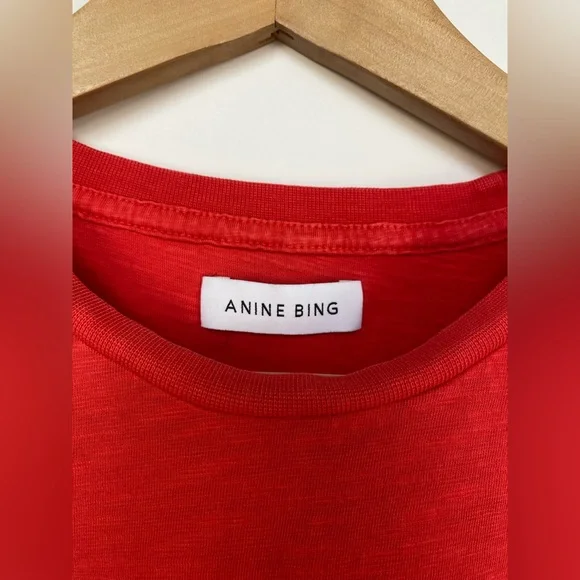 Anine Bing The Levy Tee Motorcycle Club Crew Baby Tee Size Medium Single Stitch - Picture 3 of 14